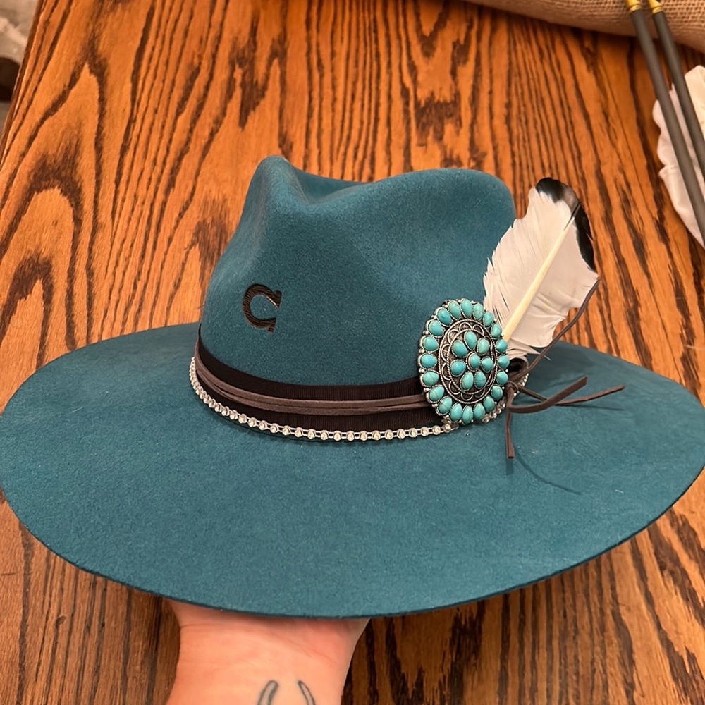 Charlie 1 Horse Turquoise Highway Custom Hat